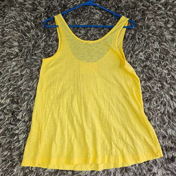 J.Crew Yellow Slub Cotton Sleeveless Scoop Neck Tank Top Style 92155 Womens S - Picture 7 of 7